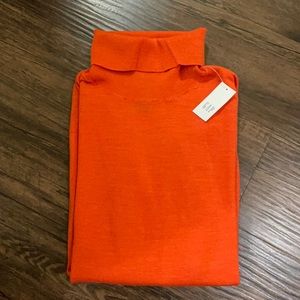 Orange Merino Wool Turtleneck (NEW)